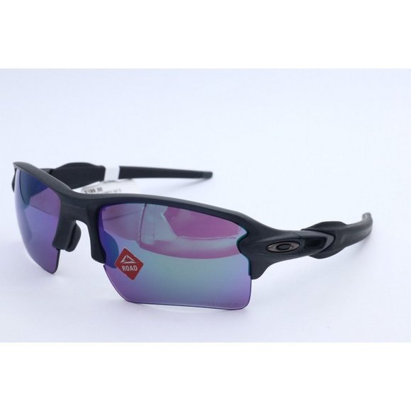New Oakley FLAK 2.0 XL OO9188-F359 Wrap Gray Sunglasses Green Prizm Lens 59mm